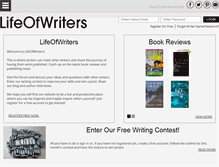 Tablet Screenshot of lifeofwriters.com